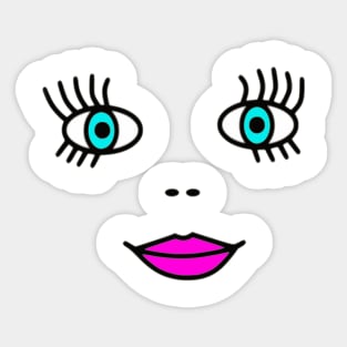 Big Eyed Face Sticker